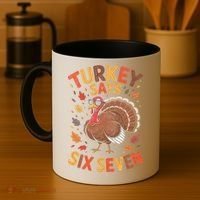 Turkey Says 67 Thanksgiving Coffee Mug thumb 4