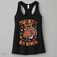 Turkey Says 67 Thanksgiving Women's Tank Top thumb 3