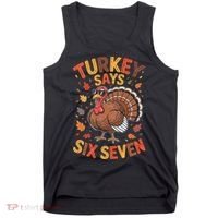 Turkey Says 67 Thanksgiving Tank Top thumb 0