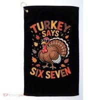 Turkey Says 67 Thanksgiving Golf Towel thumb 0