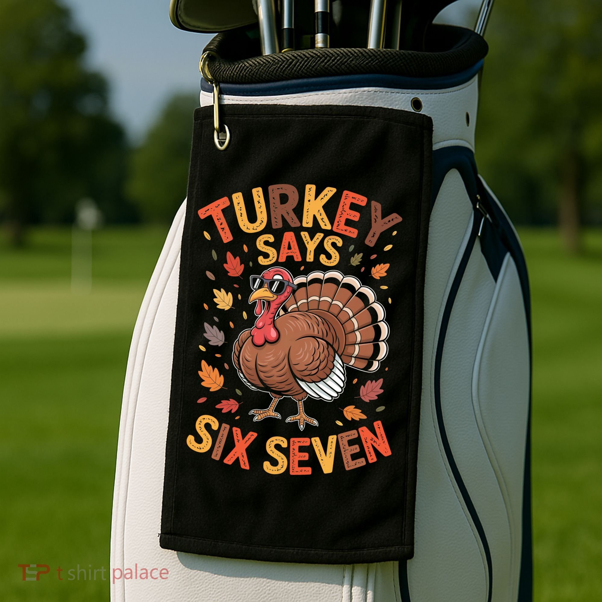 Turkey Says 67 Thanksgiving Golf Towel
