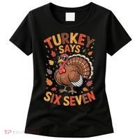 Turkey Says 67 Thanksgiving Women's T-Shirt thumb 0