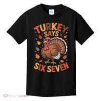 Turkey Says 67 Thanksgiving Kids T-Shirt thumb 0