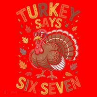 Turkey Says 67 Thanksgiving Santa Hat thumb 1