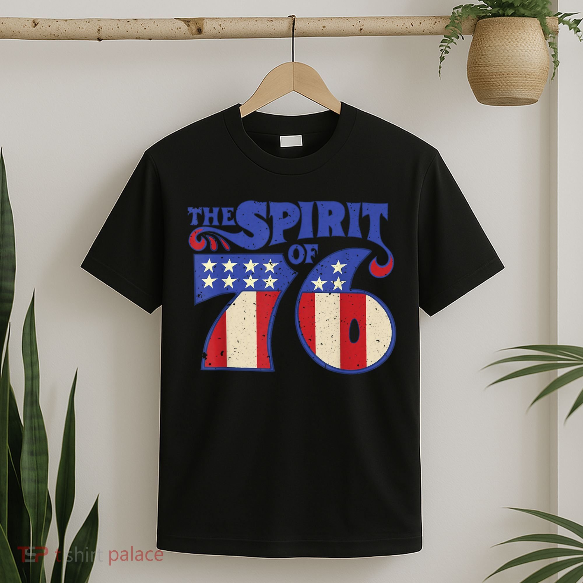 The Spirit 76 Vintage Retro 4th Of July Independence Day T-Shirt
