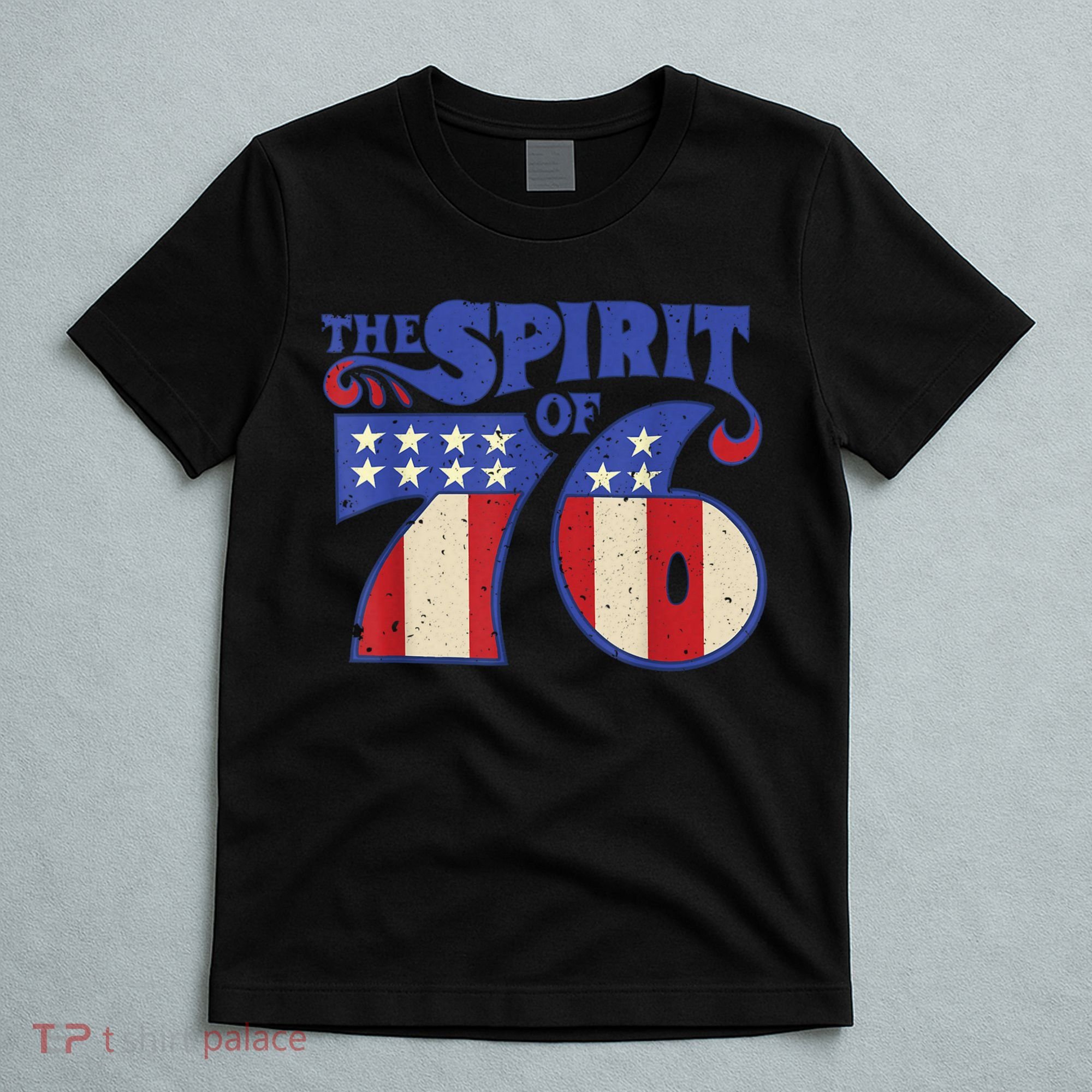 The Spirit 76 Vintage Retro 4th Of July Independence Day T-Shirt