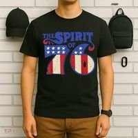 The Spirit 76 Vintage Retro 4th Of July Independence Day T-Shirt thumb 6