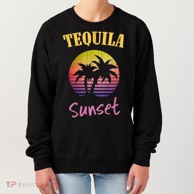 Tequila Sunset 80s Vintage Retro Gift Women's Sweatshirt