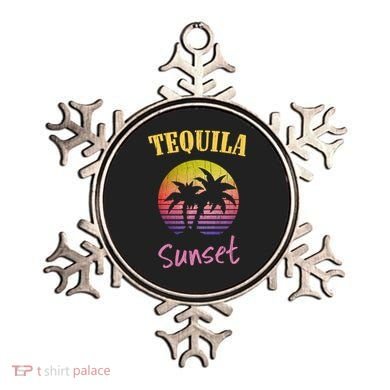 Tequila Sunset 80s Vintage Retro Gift Ornament