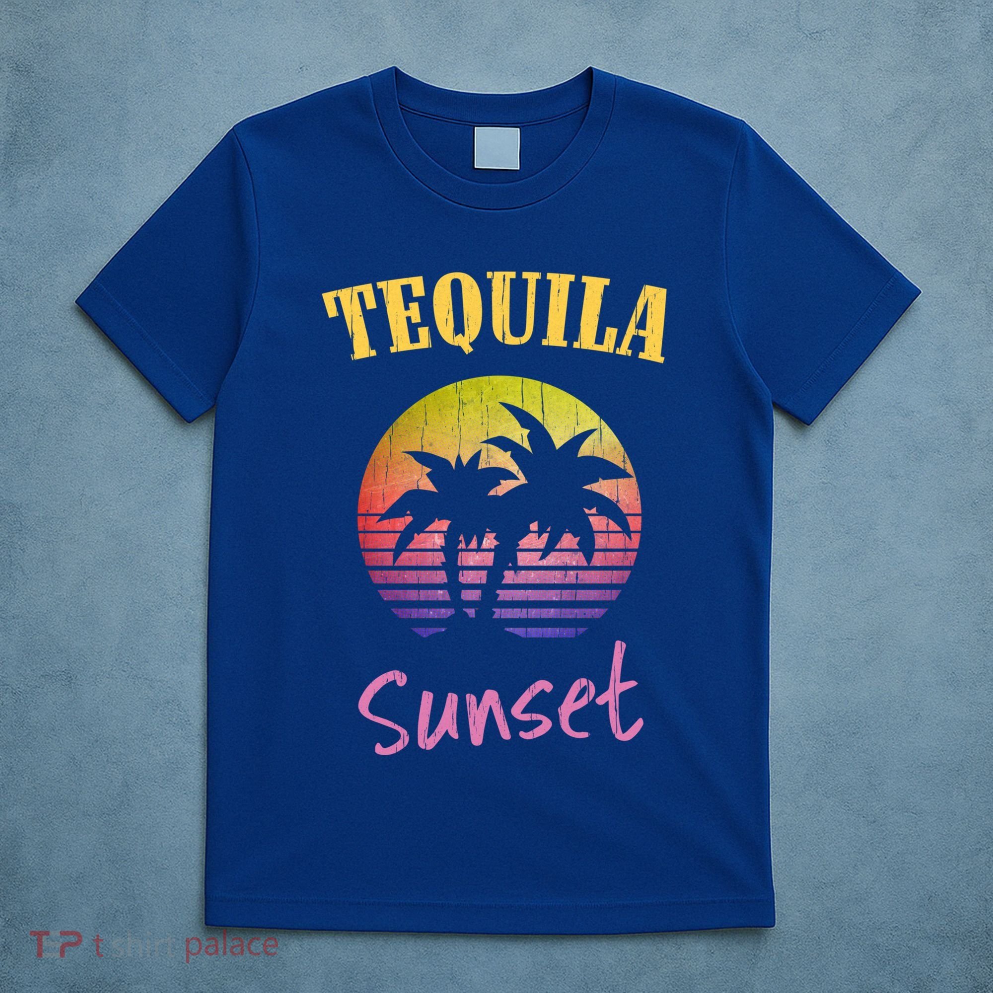 Tequila Sunset 80s Vintage Retro Gift T-Shirt