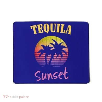 Tequila Sunset 80s Vintage Retro Gift Mousepad
