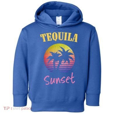Tequila Sunset 80s Vintage Retro Gift Toddler Hoodie