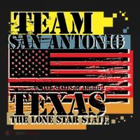 Team San Antonio Texas Grunge USA-Made Doggie Bandana thumb 2