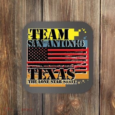 Team San Antonio Texas Grunge Coaster