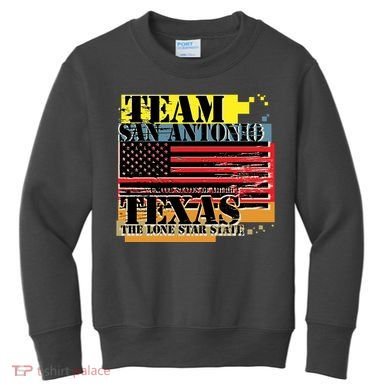 Team San Antonio Texas Grunge Kids Sweatshirt