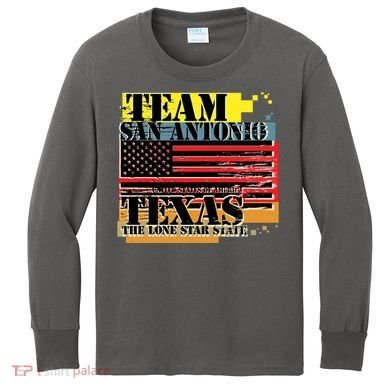 Team San Antonio Texas Grunge Kids Long Sleeve Shirt