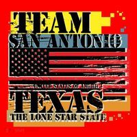 Team San Antonio Texas Grunge Santa Hat thumb 1
