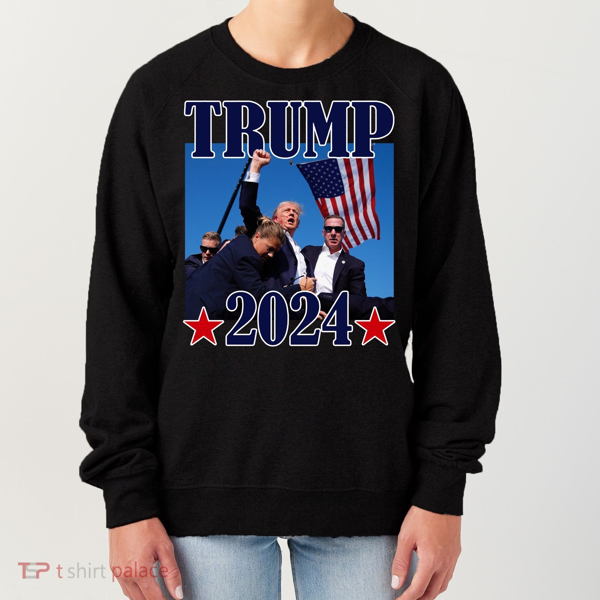 Trump Shot Assassination Attempt 2024 Fight Fight Fight Women's Sweatshirt