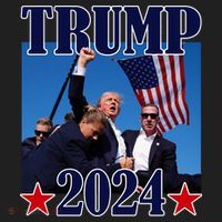 Trump Shot Assassination Attempt 2024 Fight Fight Fight Women's Sweatshirt thumb 2