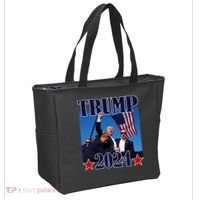 Trump Shot Assassination Attempt 2024 Fight Fight Fight Tote Bag thumb 2