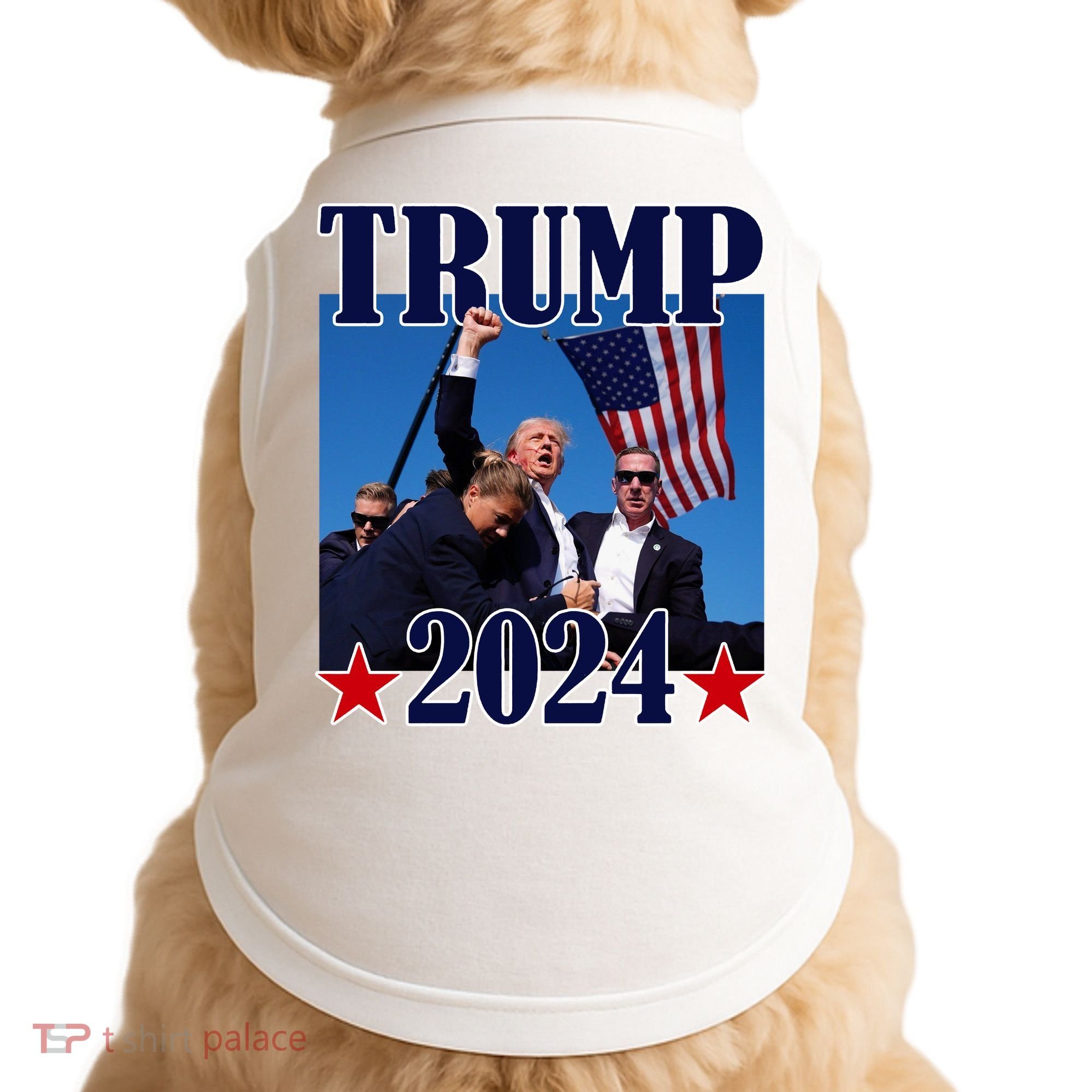 Trump Shot Assassination Attempt 2024 Fight Fight Fight Doggie Tank