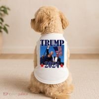 Trump Shot Assassination Attempt 2024 Fight Fight Fight Doggie Tank thumb 2