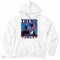 Trump Shot Assassination Attempt 2024 Fight Fight Fight Hoodie thumb 0