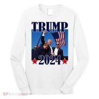 Trump Shot Assassination Attempt 2024 Fight Fight Fight Long Sleeve Shirt thumb 0