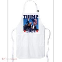 Trump Shot Assassination Attempt 2024 Fight Fight Fight Apron thumb 0