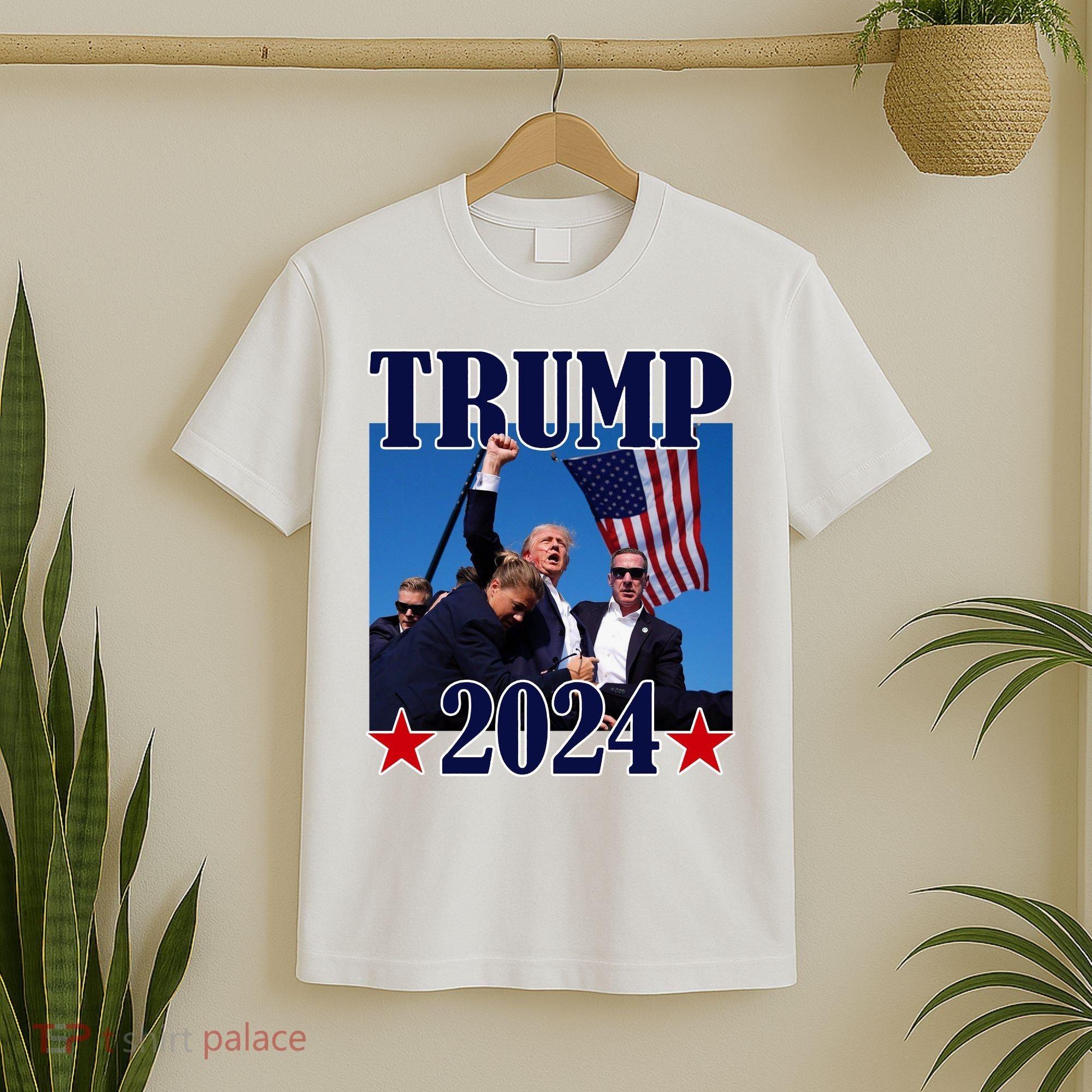 Trump Shot Assassination Attempt 2024 Fight Fight Fight T-Shirt