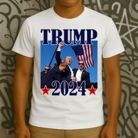 Trump Shot Assassination Attempt 2024 Fight Fight Fight T-Shirt thumb 3