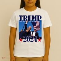 Trump Shot Assassination Attempt 2024 Fight Fight Fight T-Shirt thumb 4