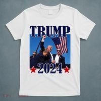 Trump Shot Assassination Attempt 2024 Fight Fight Fight T-Shirt thumb 5