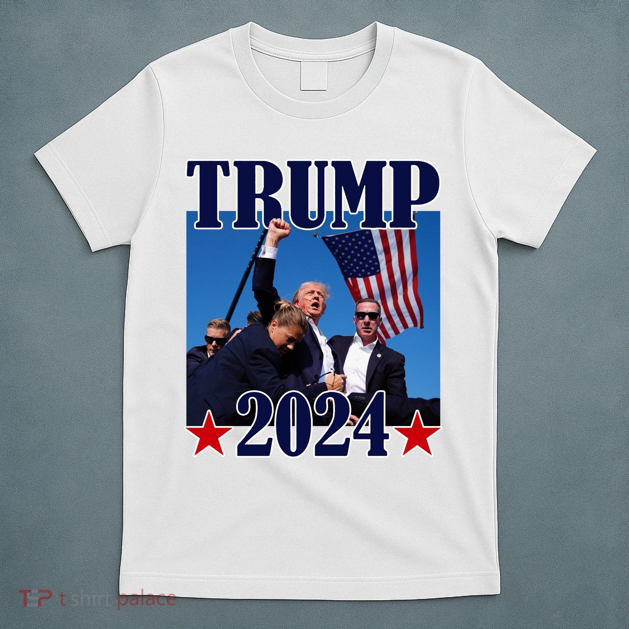 Trump Shot Assassination Attempt 2024 Fight Fight Fight T-Shirt