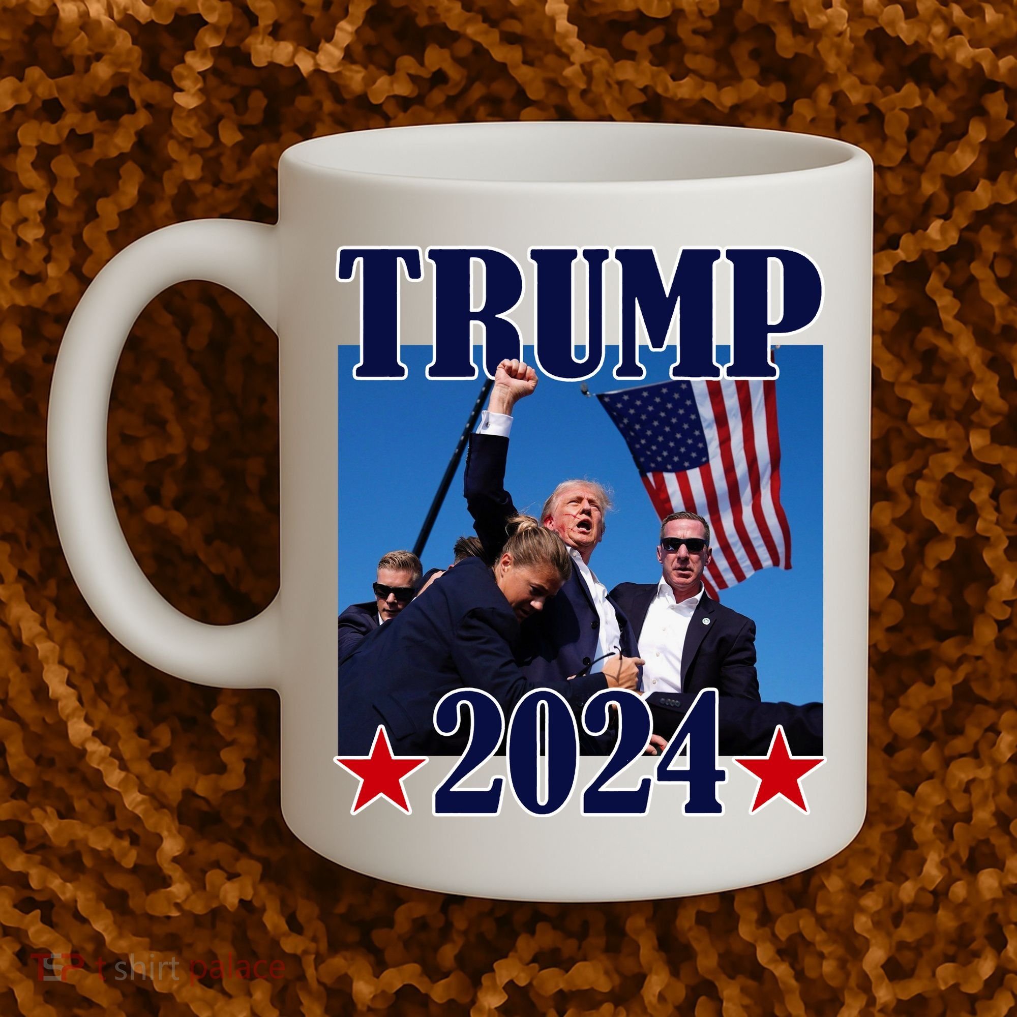 Trump Shot Assassination Attempt 2024 Fight Fight Fight Coffee Mug