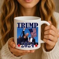 Trump Shot Assassination Attempt 2024 Fight Fight Fight Coffee Mug thumb 3