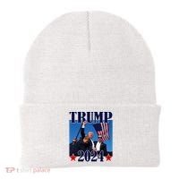 Trump Shot Assassination Attempt 2024 Fight Fight Fight Beanie thumb 0