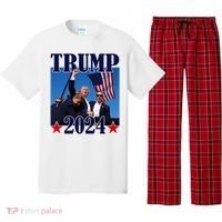 Trump Shot Assassination Attempt 2024 Fight Fight Fight Pajama Set thumb 0