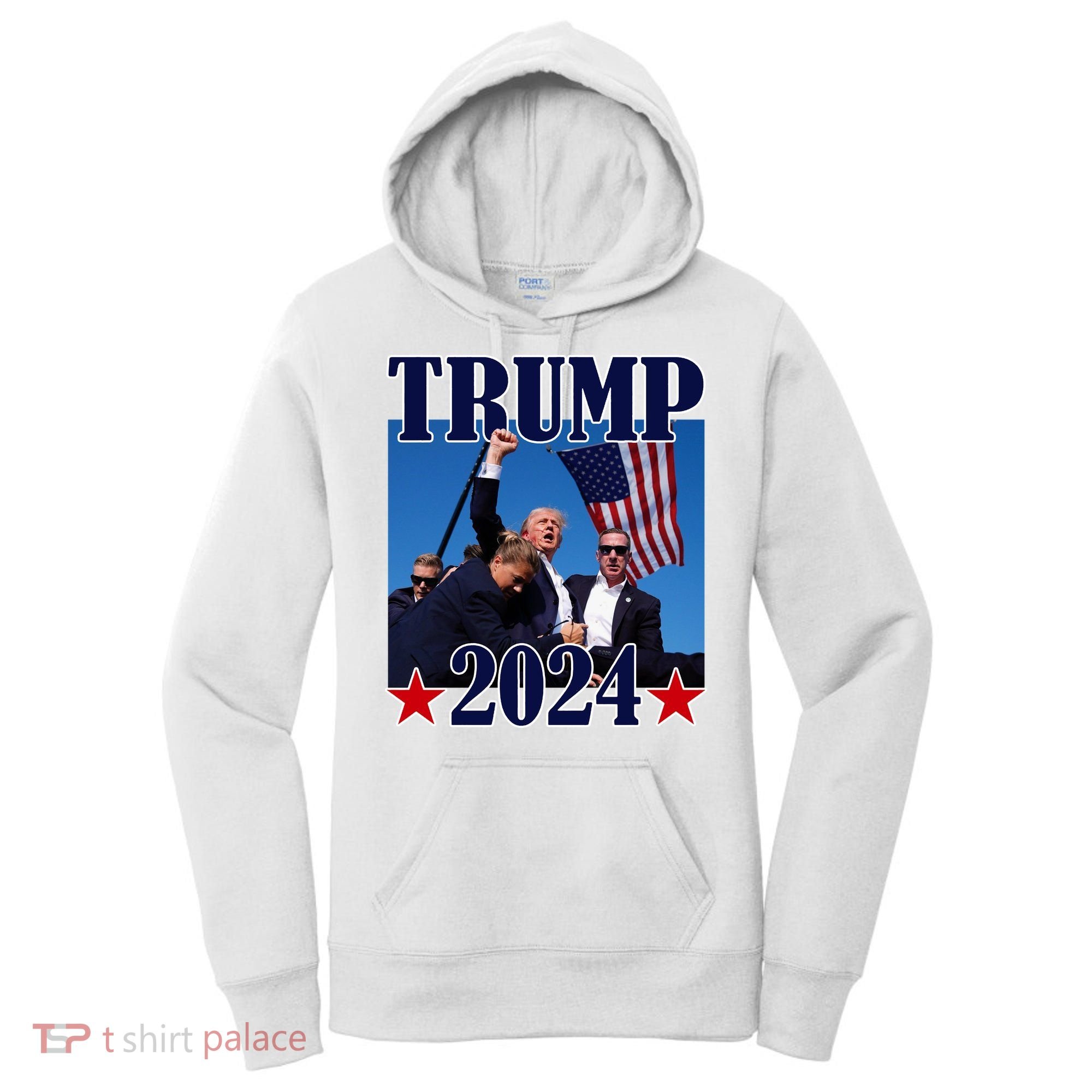 Trump Shot Assassination Attempt 2024 Fight Fight Fight Women's Hoodie