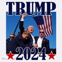 Trump Shot Assassination Attempt 2024 Fight Fight Fight Women's Hoodie thumb 2