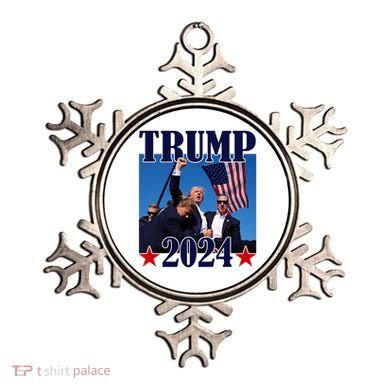 Trump Shot Assassination Attempt 2024 Fight Fight Fight Ornament
