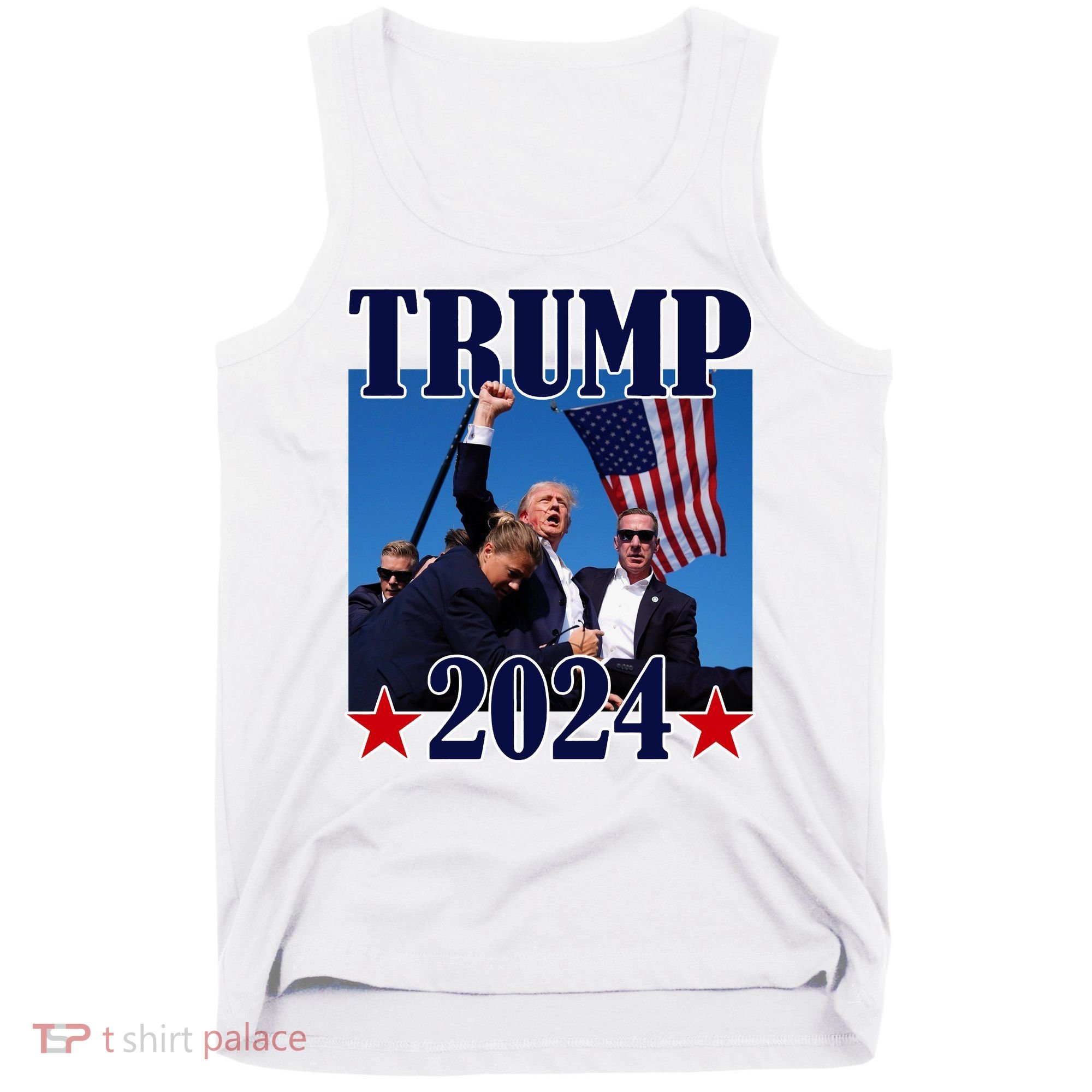 Trump Shot Assassination Attempt 2024 Fight Fight Fight Tank Top