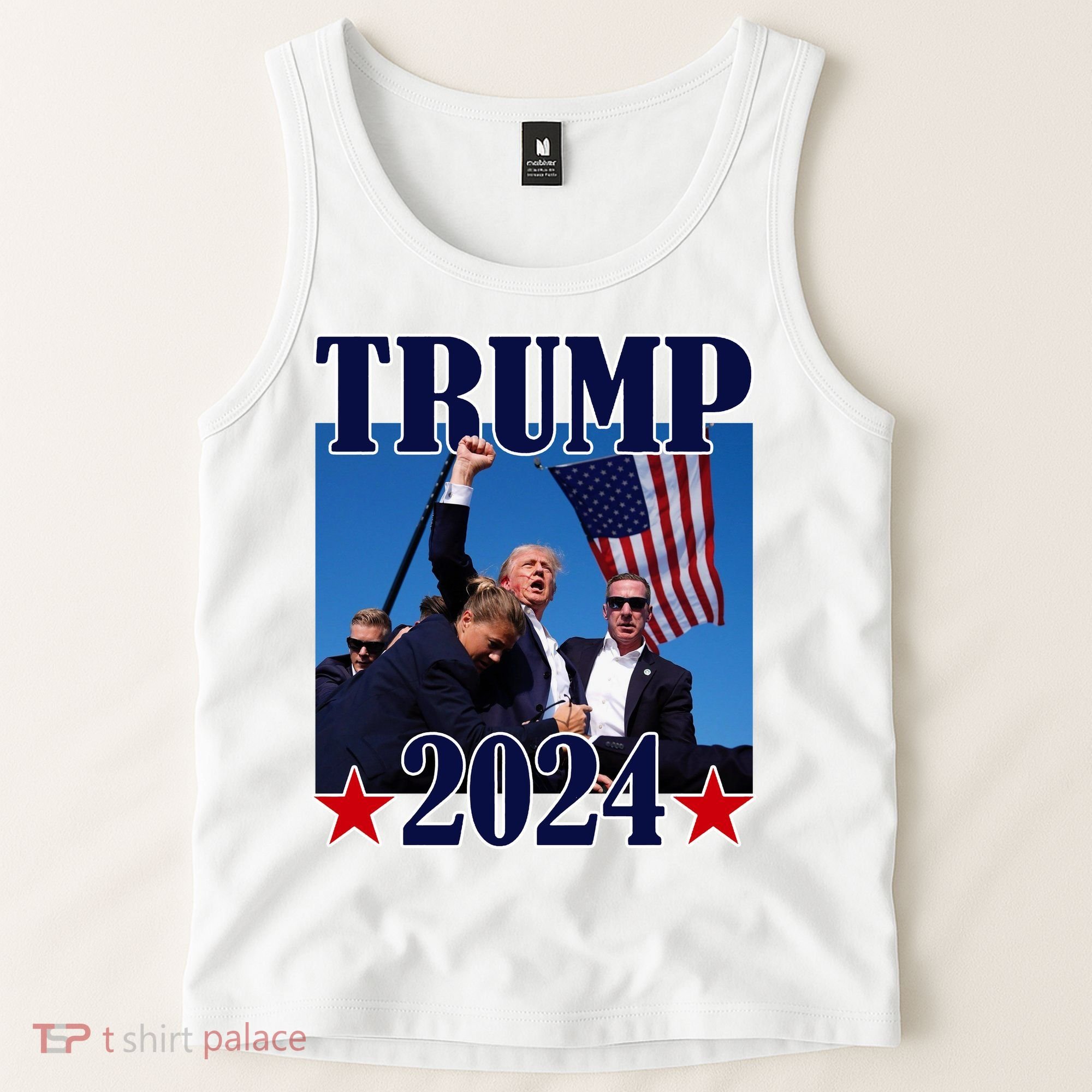 Trump Shot Assassination Attempt 2024 Fight Fight Fight Tank Top