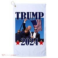 Trump Shot Assassination Attempt 2024 Fight Fight Fight Golf Towel thumb 0