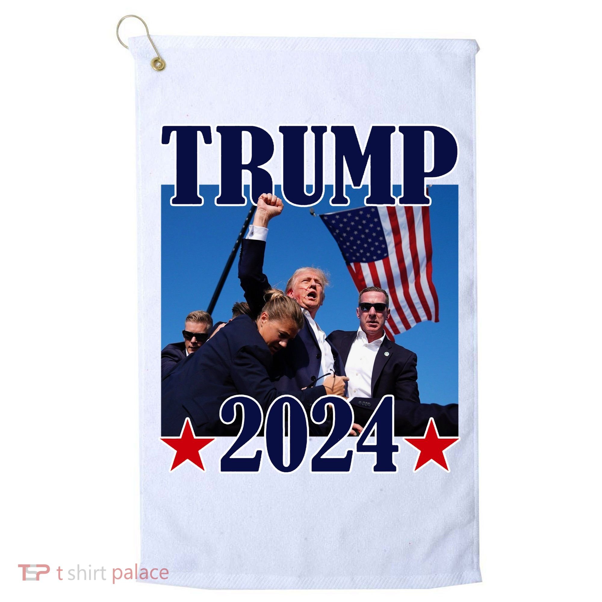 Trump Shot Assassination Attempt 2024 Fight Fight Fight Golf Towel