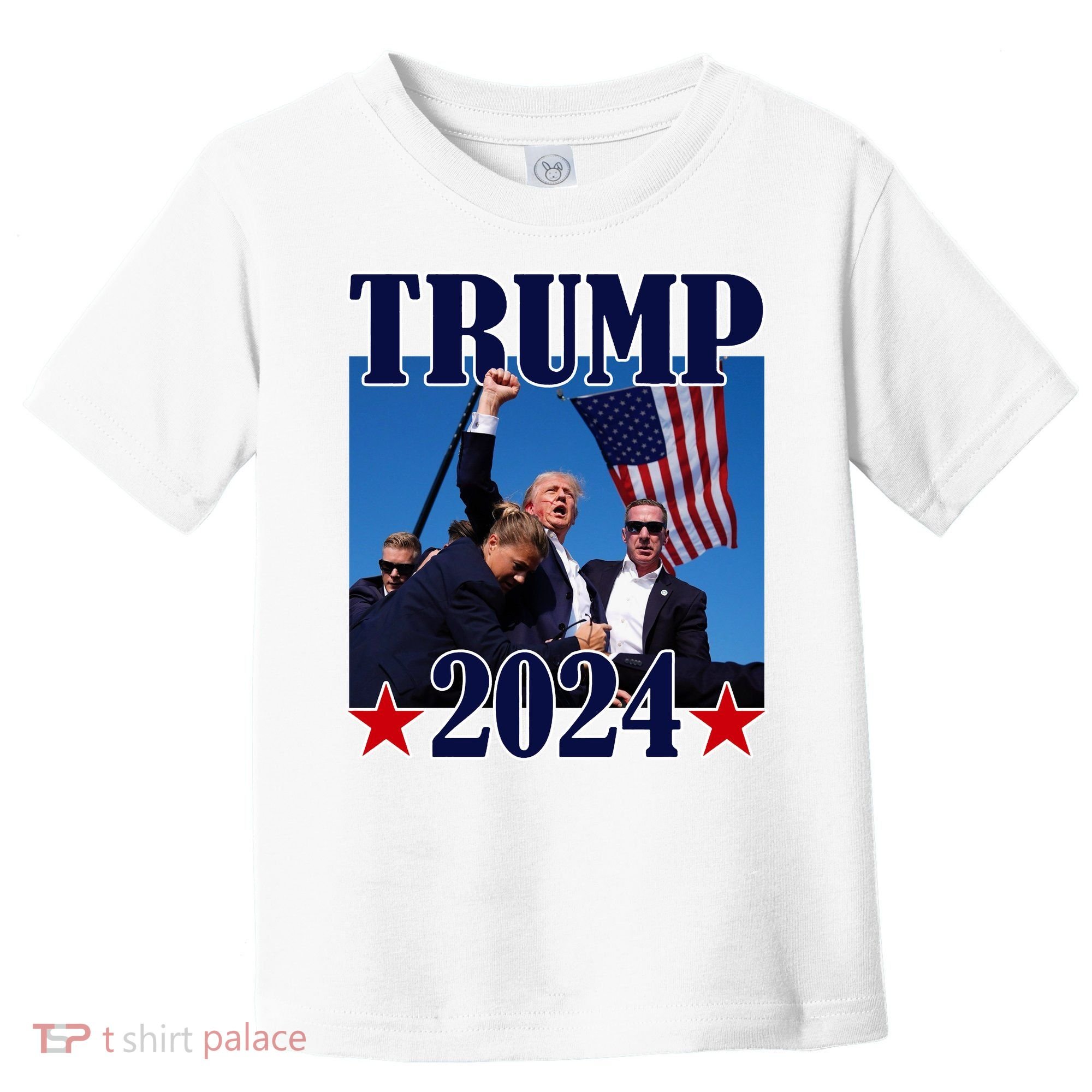 Trump Shot Assassination Attempt 2024 Fight Fight Fight Toddler T-Shirt