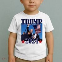 Trump Shot Assassination Attempt 2024 Fight Fight Fight Toddler T-Shirt thumb 2