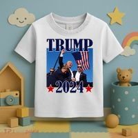 Trump Shot Assassination Attempt 2024 Fight Fight Fight Toddler T-Shirt thumb 3