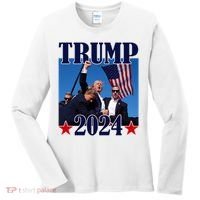Trump Shot Assassination Attempt 2024 Fight Fight Fight Women's Long Sleeve Shirt thumb 0