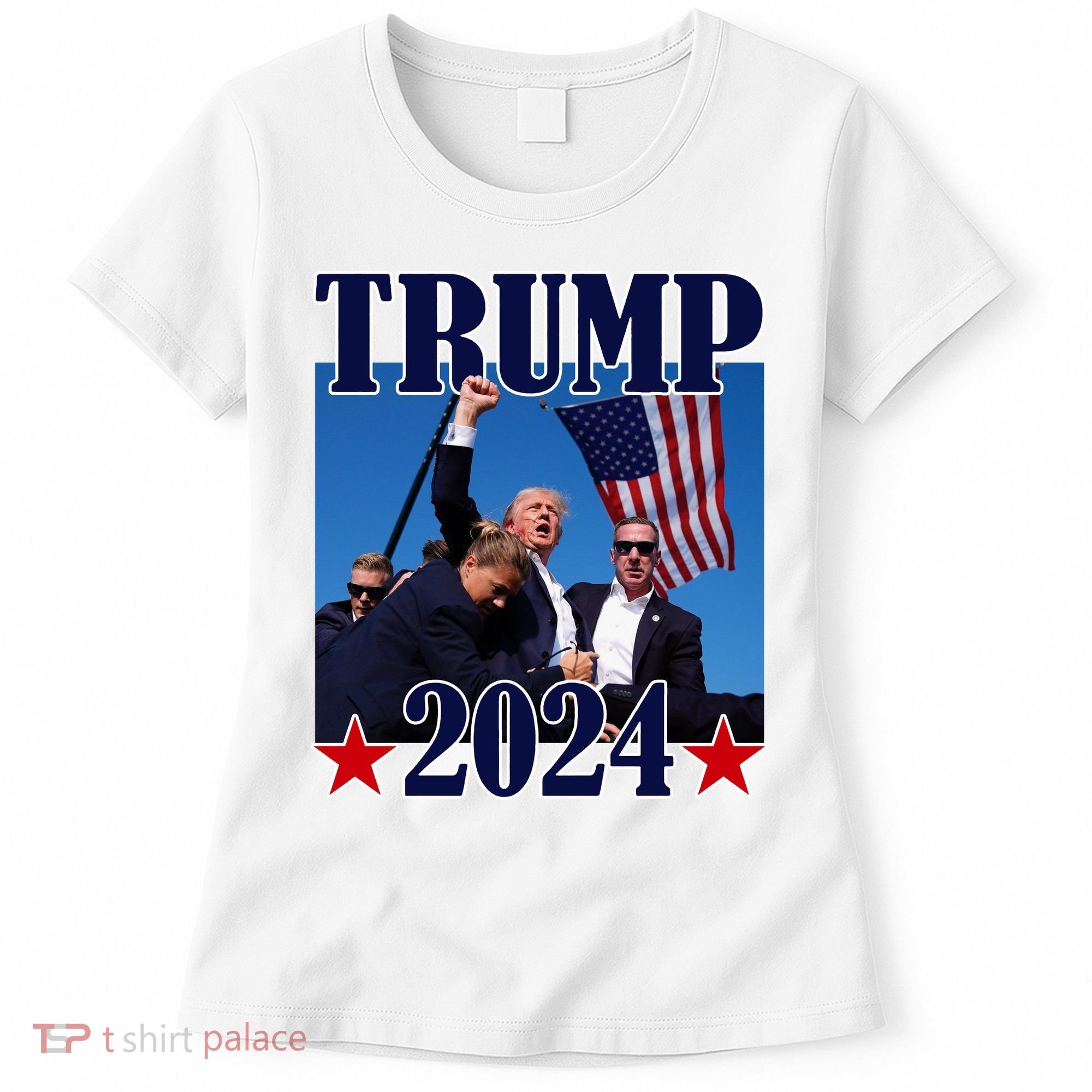 Trump Shot Assassination Attempt 2024 Fight Fight Fight Women's T-Shirt